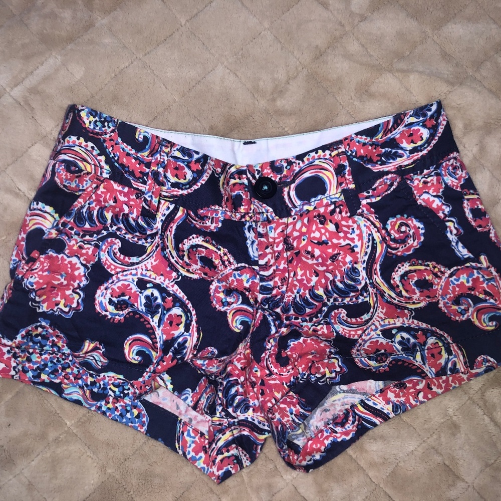 LILLY PULITZER Halibut Shorts size 00 Navy